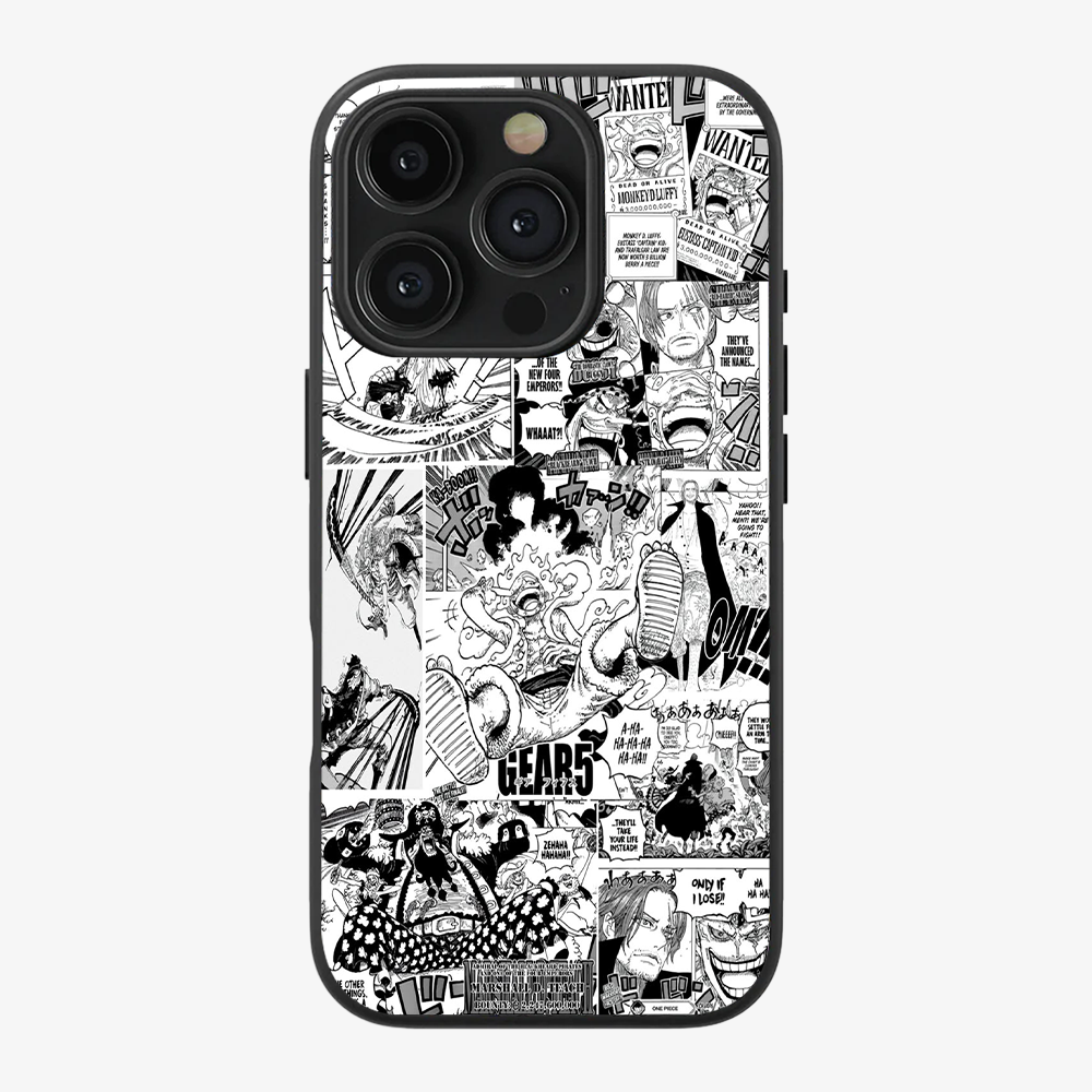 Luffy Newspaper Anime Phone Case Clear Silicone Case