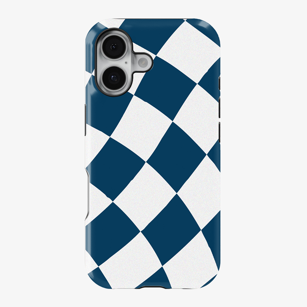Blue & White Checkered Phone Case