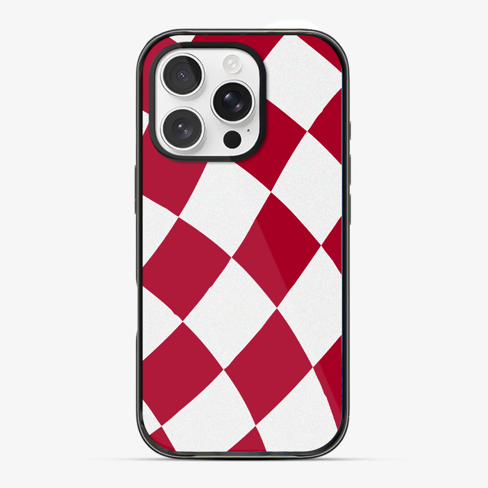 Red & White Checkered Phone Case Anti Yellow Silicone Case