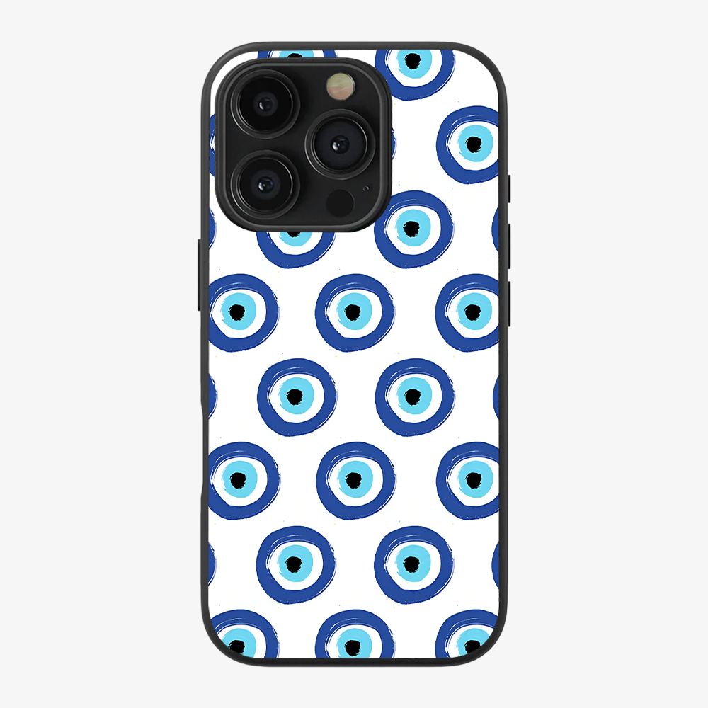 Round Evil Eye Phone Case Clear Silicone Case