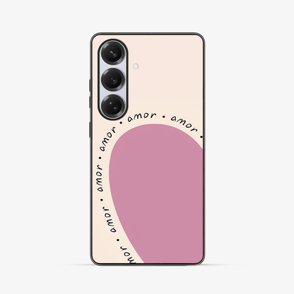 Amor Heart Samsung Phone Case Clear Silicone Case