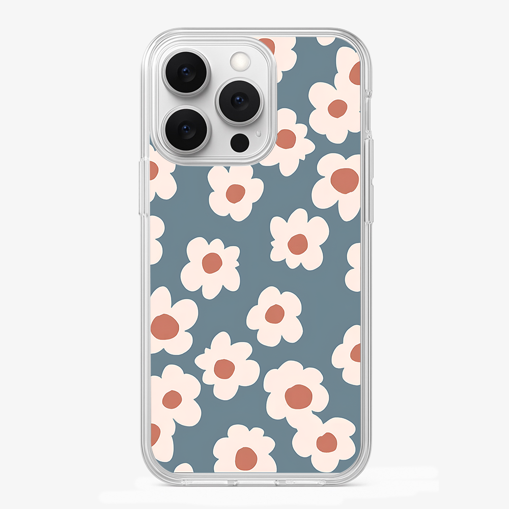 Blue Flower Phone Case Glass Case