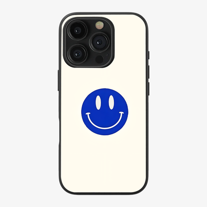 Blue Smiley Phone Case Clear Silicone Case