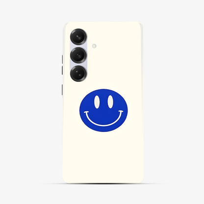 Blue Smiley Samsung Phone Case Tough Double Layer