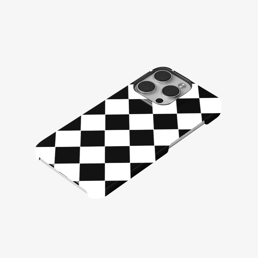 Black Checkered Phone Case