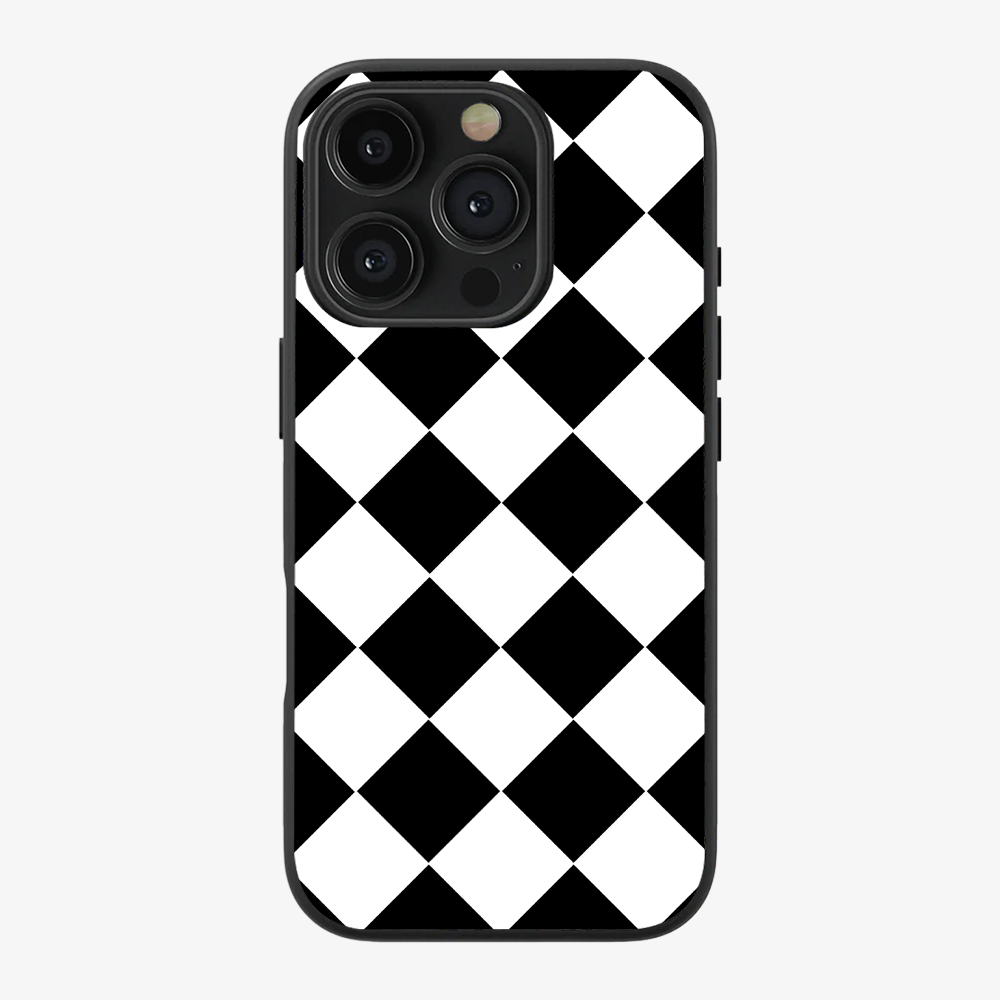 Black Checkered Phone Case Clear Silicone Case