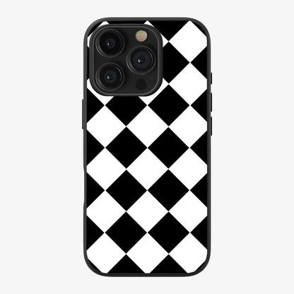 Black Checkered Phone Case Clear Silicone Case