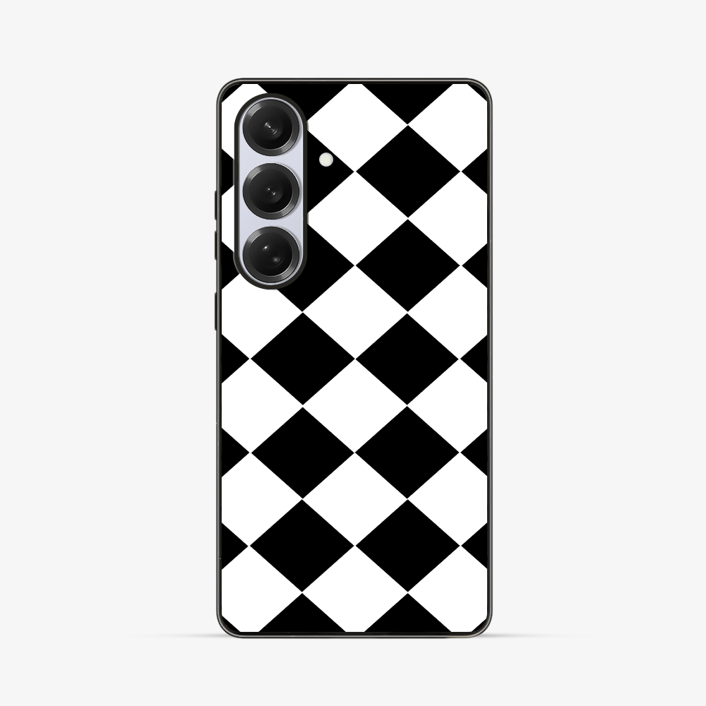Black Checkered Samsung Phone Case Clear Silicone Case