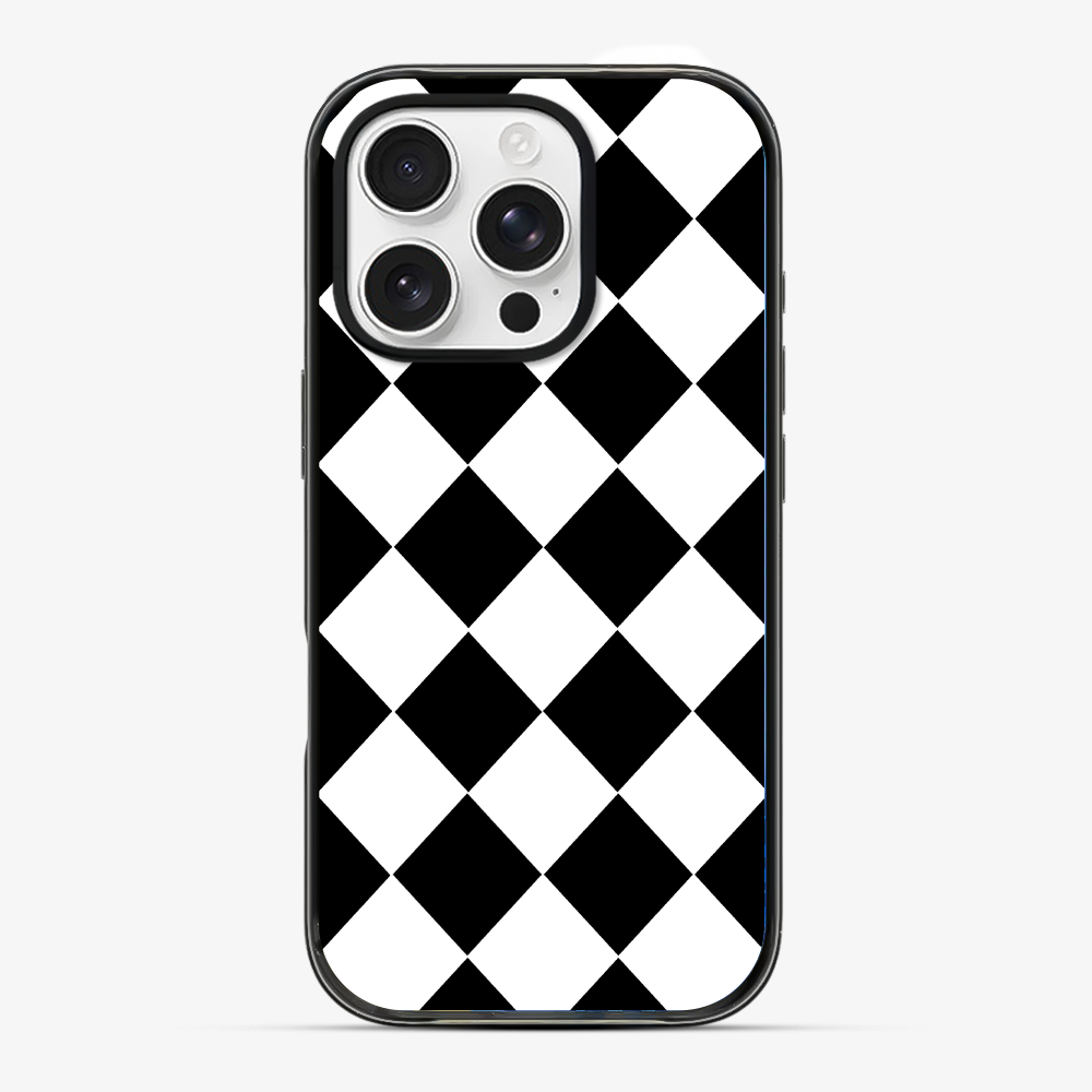 Black Checkered Phone Case Hard 2.0 Case