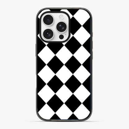 Black Checkered Phone Case Hard 2.0 Case