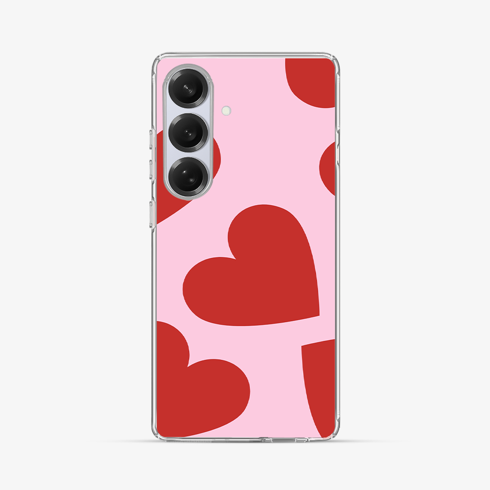 Red & Pink Heart Samsung Phone Case Hard 2.0 Case
