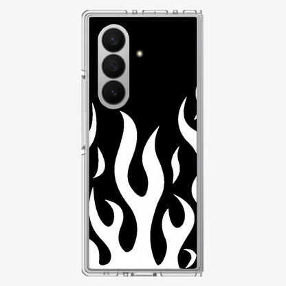 Flame | White Samsung Z Fold Phone Case