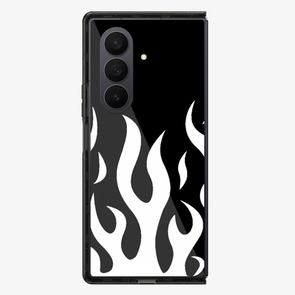 Flame | White Samsung Z Fold Phone Case