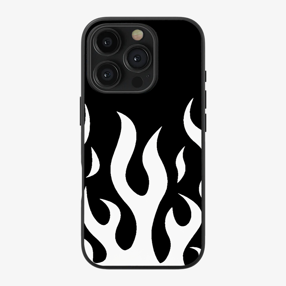 Flame Phone Case | White Clear Silicone Case