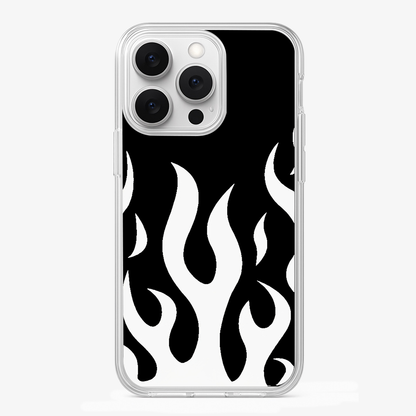 Flame Phone Case | White Glass Case