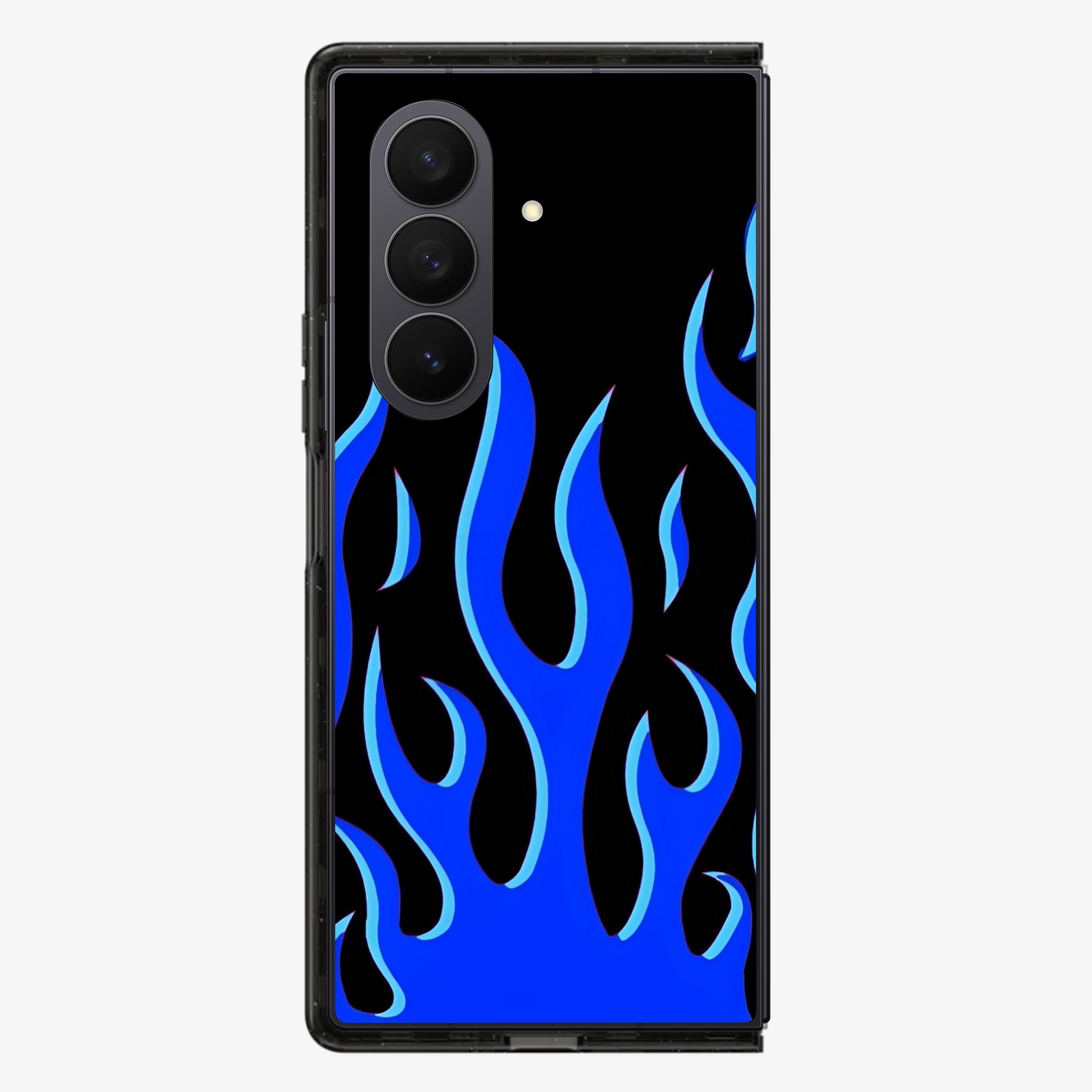 Flame | Blue Samsung Z Fold Phone Case