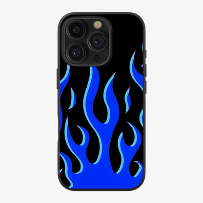Flame Phone Case | Blue Clear Silicone Case