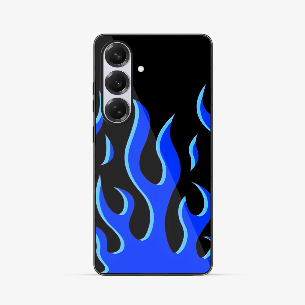 Flame Samsung Phone Case | Blue Glass Case