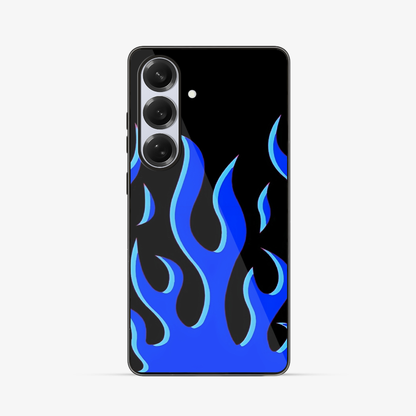 Flame Samsung Phone Case | Blue Glass Case