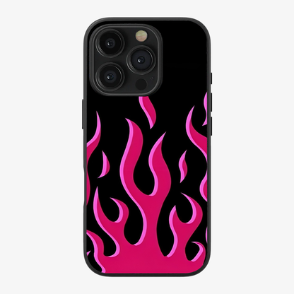 Flame Phone Case | Pink Clear Silicone Case