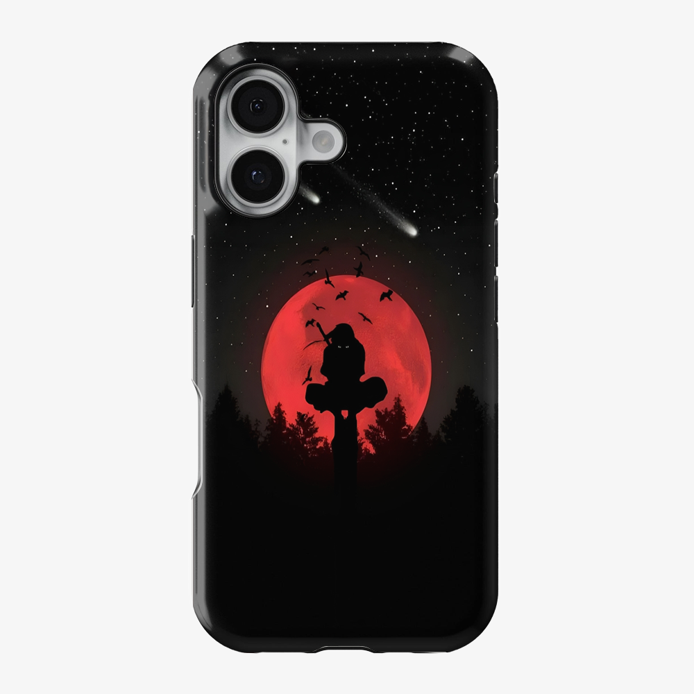 Anime Itachi Over a Moon Phone Case
