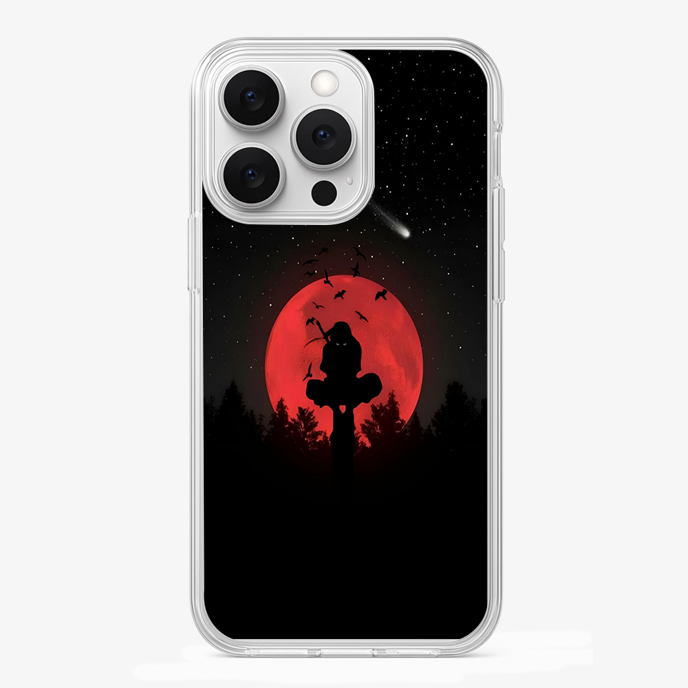 Anime Itachi Over a Moon Phone Case Glass Case
