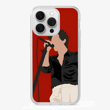 Harry Styles With A Mic Phone Case Glass Case