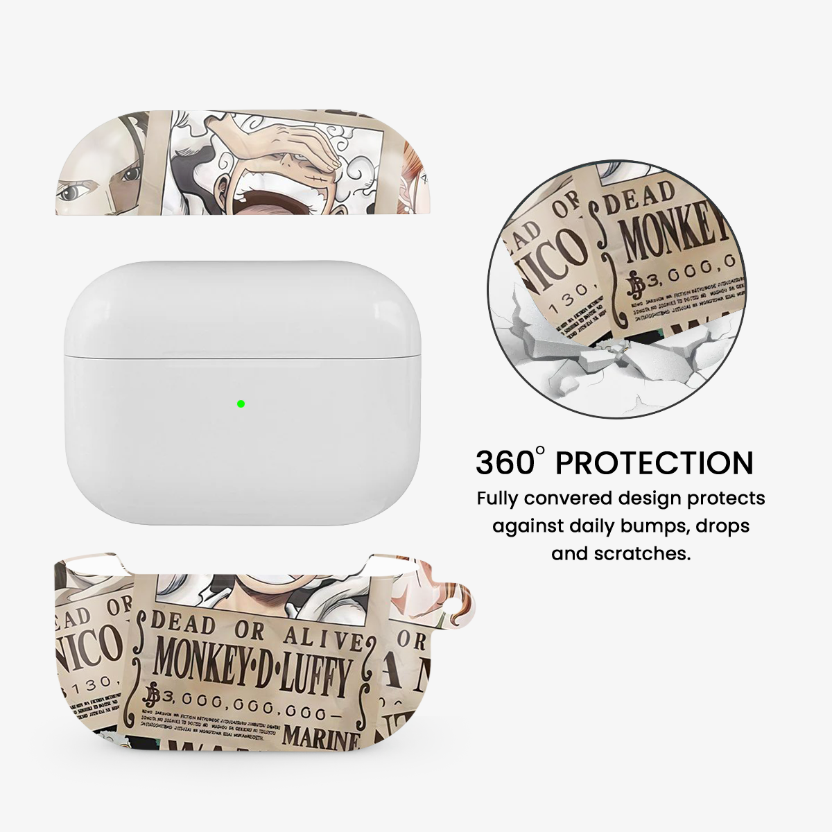 Wanted One Piece Luffy Anime Airpods Case