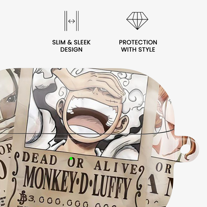 Wanted One Piece Luffy Anime Airpods Case