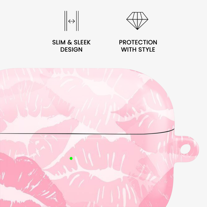 Pink Lips Pattern Airpods Case | Two