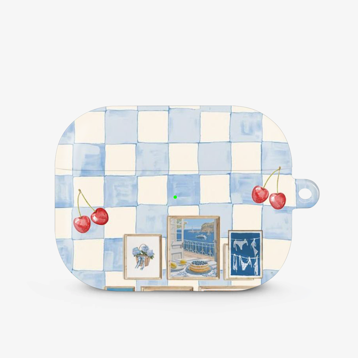 Sea Side Checker Airpods Case