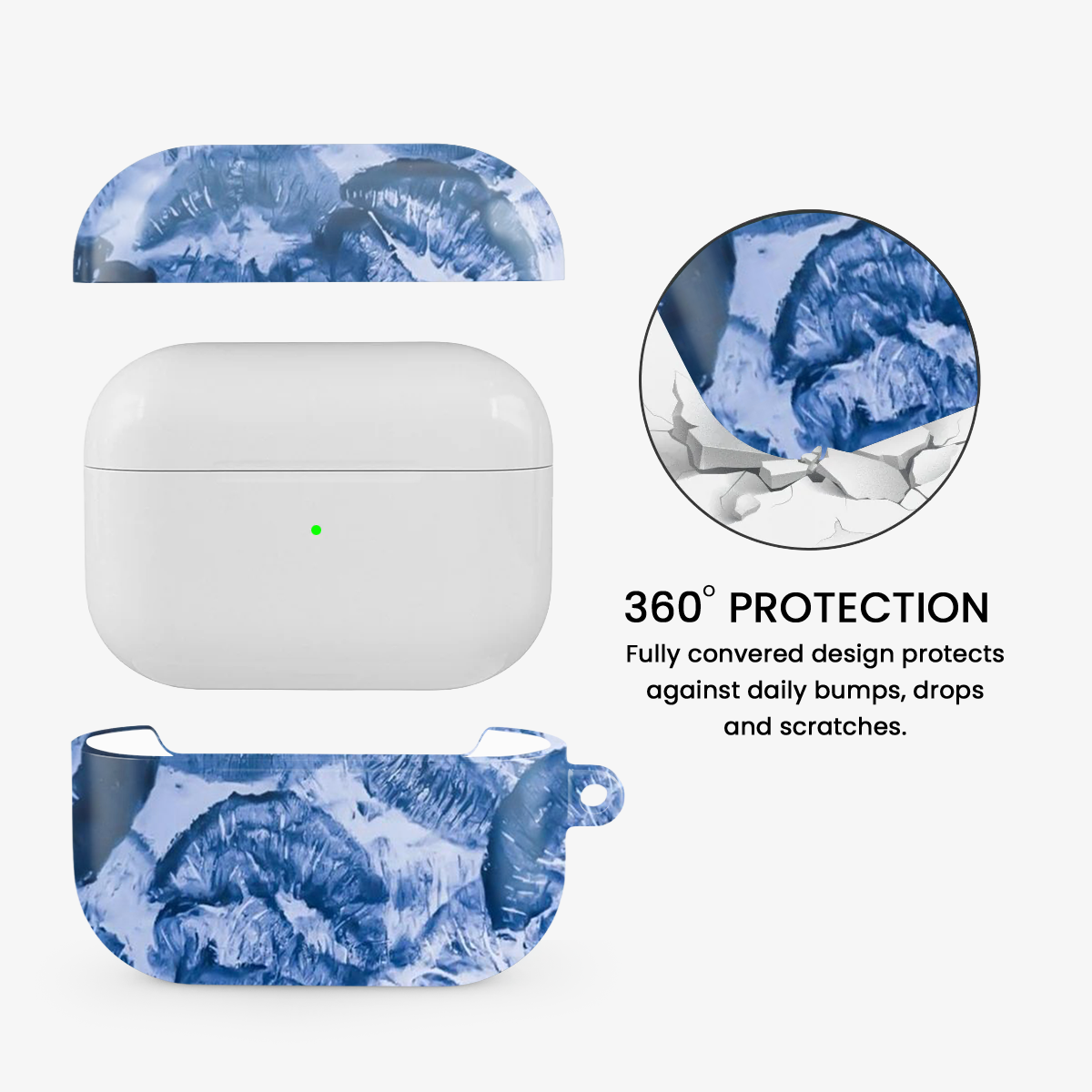 Blue Lips Pattern Airpods Case