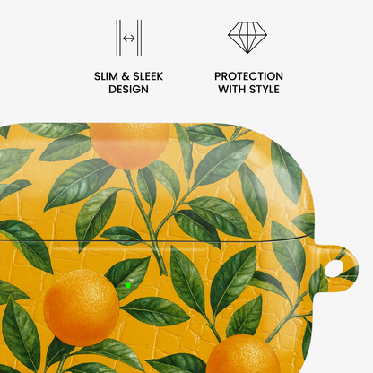Orange Lemonade Airpods Case