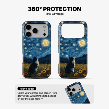 Over The Moon Cat Phone Case