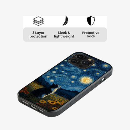 Over The Moon Cat Phone Case