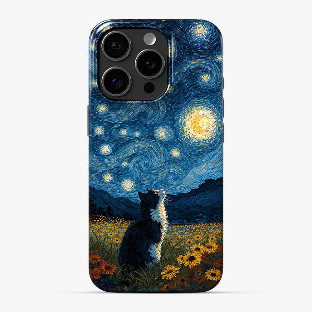 Over The Moon Cat Phone Case