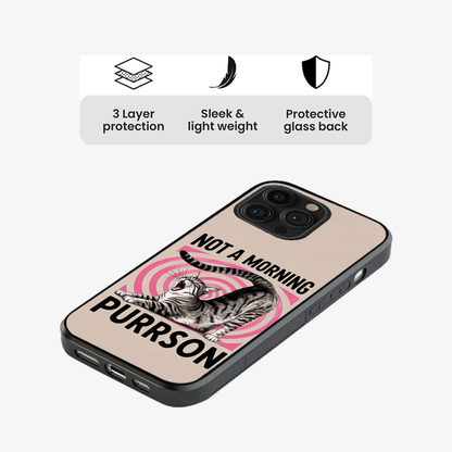 Not A Morning Purrson Phone Case