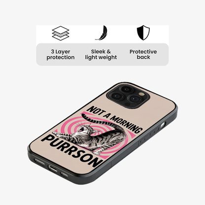 Not A Morning Purrson Phone Case