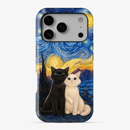 Two Cats One Moon Phone Case