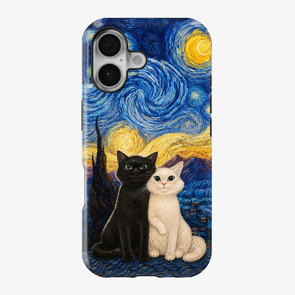 Two Cats One Moon Phone Case