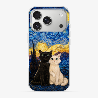 Two Cats One Moon Phone Case