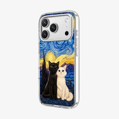 Two Cats One Moon Phone Case
