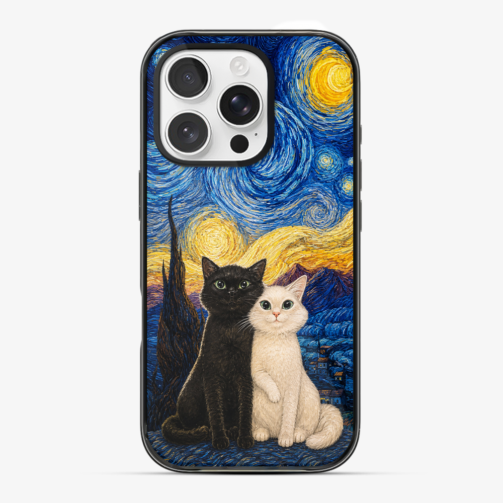 Two Cats One Moon Phone Case