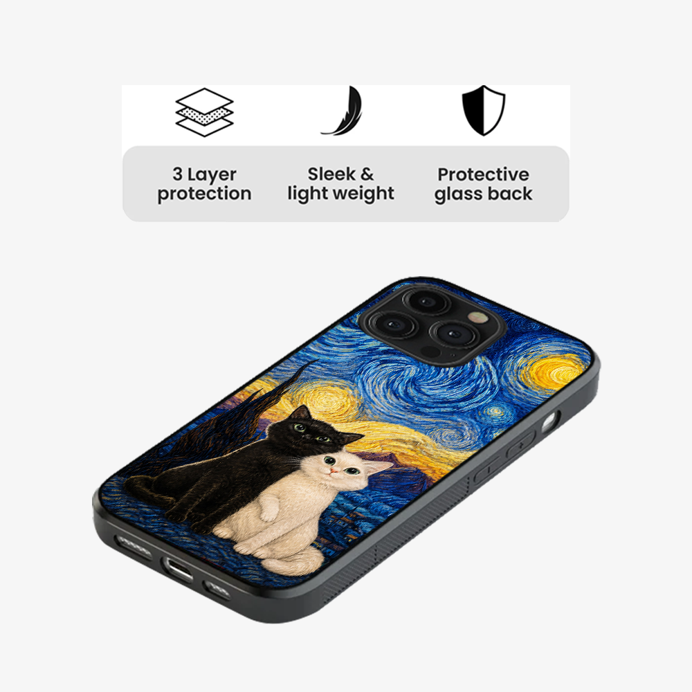 Two Cats One Moon Phone Case