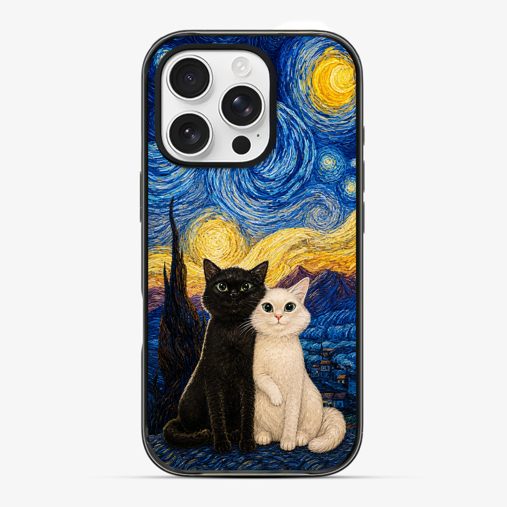 Two Cats One Moon Phone Case