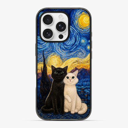 Two Cats One Moon Phone Case