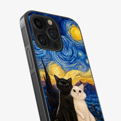 Two Cats One Moon Phone Case