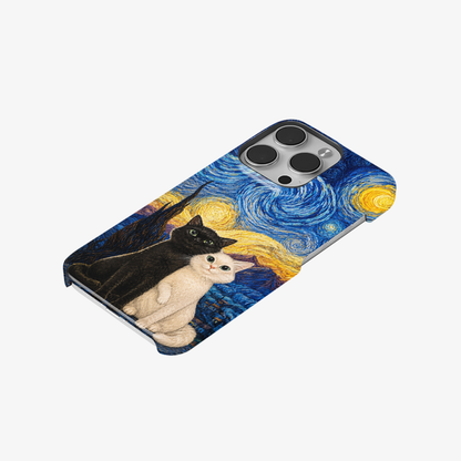 Two Cats One Moon Phone Case