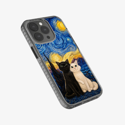 Two Cats One Moon Phone Case