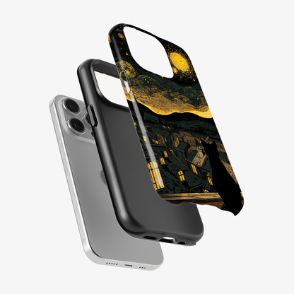 Starry Night, Cat Delight Phone Case